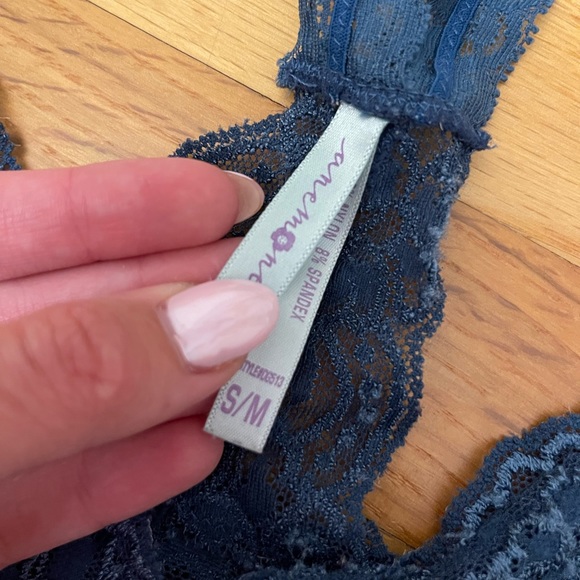 blue lace bralette size s/m - Picture 2 of 2